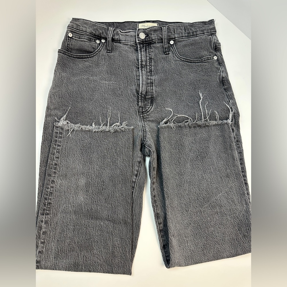 Madewell Perfect Vintage Straight Jeans Dark Gray Size 30